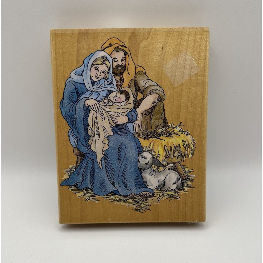Stampendous Blessed Child R036 Jesus Christmas Wood Mount Rubber Stamp New 1997
